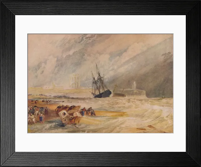 Framed Print : Tynemouth, early 19th century, (1930). Creator: JMW Turner Framed Print : Tynemouth, early 19th century, (1930). Creator: JMW Turner