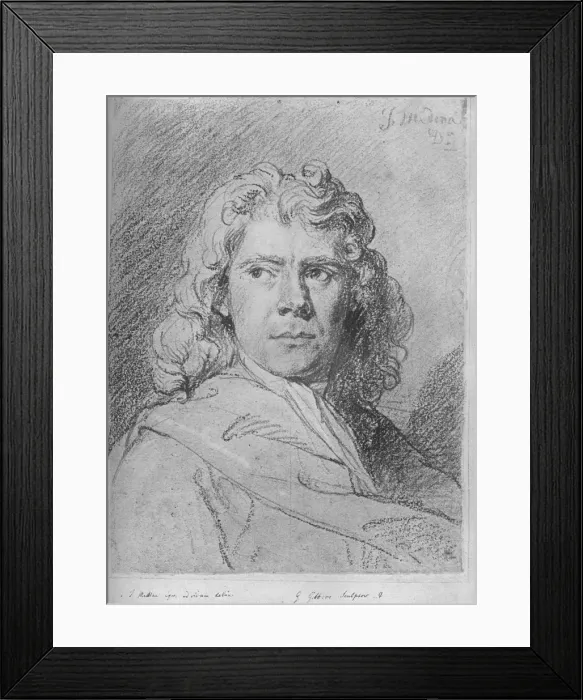 Framed Print : Grinling Gibbons, late 17th century, (1930). Creator: John Baptist de Medina Framed Print : Grinling Gibbons, late 17th century, (1930). Creator: John Baptist de Medina