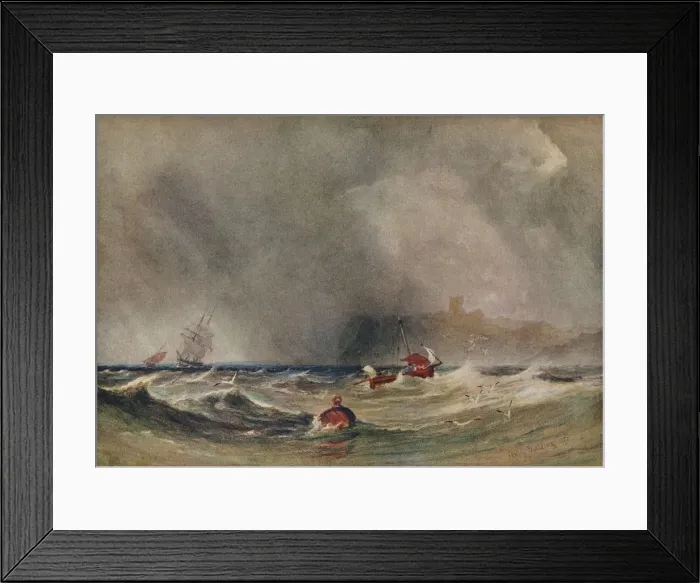 Framed Print : Storm off Whitby, 1851, (1930). Creator: Anthony Vandyke Copley Fielding Framed Print : Storm off Whitby, 1851, (1930). Creator: Anthony Vandyke Copley Fielding