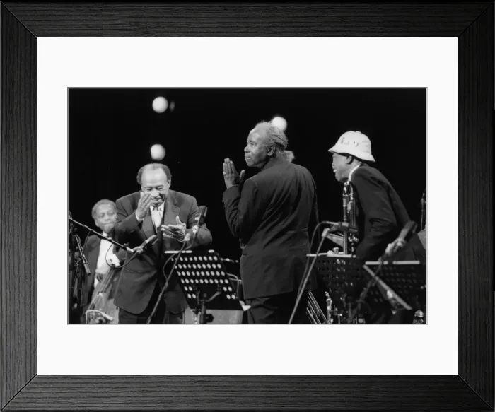 Framed Print : Harry Sweets Eddison, Lionel Hampton and Al Grey, c1990. Creator: Brian Foskett Framed Print : Harry Sweets Eddison, Lionel Hampton and Al Grey, c1990. Creator: Brian Foskett