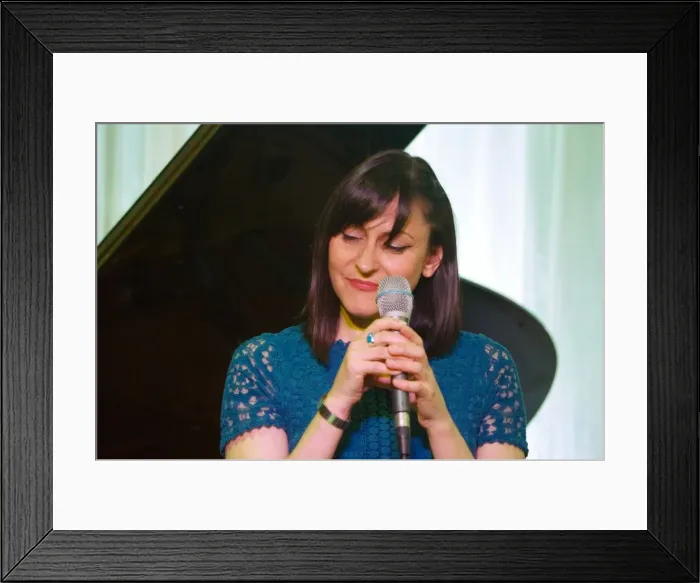 Framed Print : Georgia Mancio, Watermill Jazz Club, Dorking, Surrey, UK, 14 May 2019. Creator: Brian O Connor Framed Print : Georgia Mancio, Watermill Jazz Club, Dorking, Surrey, UK, 14 May 2019. Creator: Brian O Connor