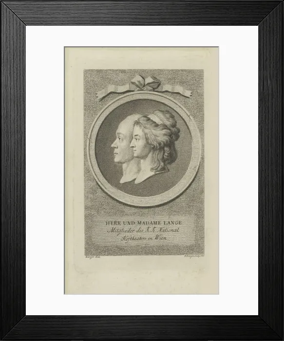 Framed Print : Joseph Lange (1751-1831) and Aloisia Lange, nee Weber (1760-1839), 1785. Creator: Berger Framed Print : Joseph Lange (1751-1831) and Aloisia Lange, nee Weber (1760-1839), 1785. Creator: Berger