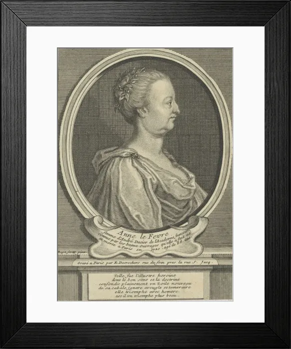 Framed Print : Portrait of Anne Dacier nee Le Fevre (1647-1720), ca 1720. Creator: Desrochers Framed Print : Portrait of Anne Dacier nee Le Fevre (1647-1720), ca 1720. Creator: Desrochers