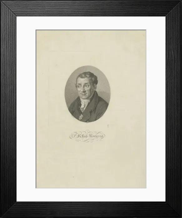 Framed Print : Portrait of Friedrich Ludwig Kreysig (1770-1839), 1826. Creator: Bolt, Johann Friedrich Framed Print : Portrait of Friedrich Ludwig Kreysig (1770-1839), 1826. Creator: Bolt, Johann Friedrich