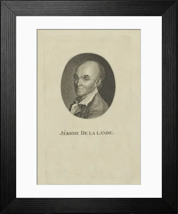 Framed Print : Portrait of Jerome Lalande (1732-1807), c. 1800. Creator: Westermayr, Conrad (1765-1834) Framed Print : Portrait of Jerome Lalande (1732-1807), c. 1800. Creator: Westermayr, Conrad (1765-1834)