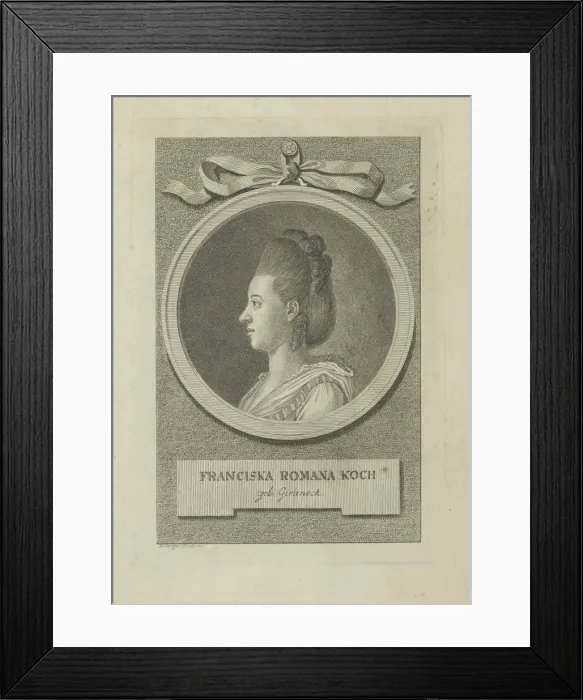 Framed Print : Portrait of Franziska Romana Koch, nee Giraneck (1748-1796), ca 1775. Creator: Berger Framed Print : Portrait of Franziska Romana Koch, nee Giraneck (1748-1796), ca 1775. Creator: Berger