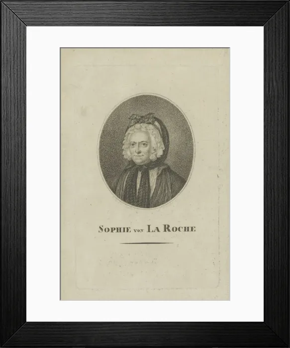 Framed Print : Sophie von La Roche, nee Gutermann von Gutershofen (1730-1807), c. 1800. Creator: Anonymous Framed Print : Sophie von La Roche, nee Gutermann von Gutershofen (1730-1807), c. 1800. Creator: Anonymous