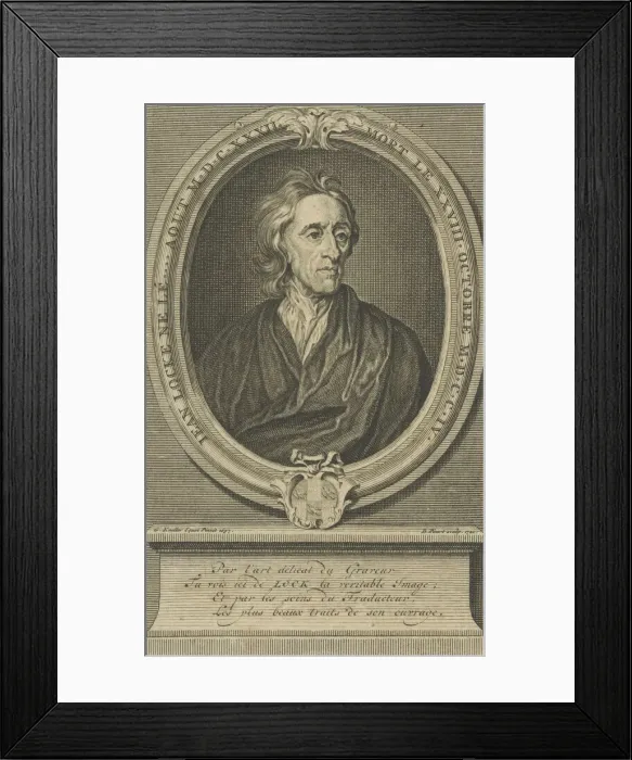 Framed Print : Portrait of the physician and philosopher John Locke (1632-1704), 1721. Creator: Picart Framed Print : Portrait of the physician and philosopher John Locke (1632-1704), 1721. Creator: Picart