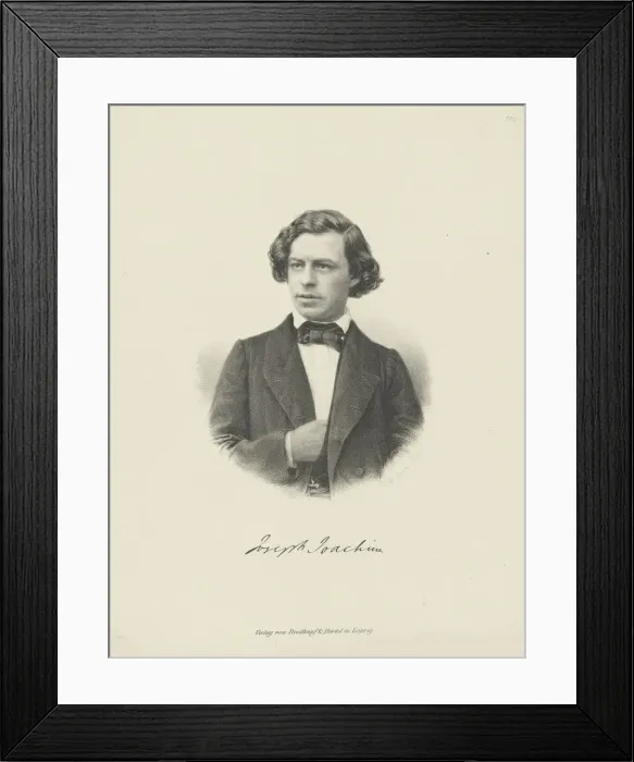 Framed Print : Portrait of the violinist and composer Joseph Joachim (1831-1907), ca 1855. Creator: Anonymous Framed Print : Portrait of the violinist and composer Joseph Joachim (1831-1907), ca 1855. Creator: Anonymous