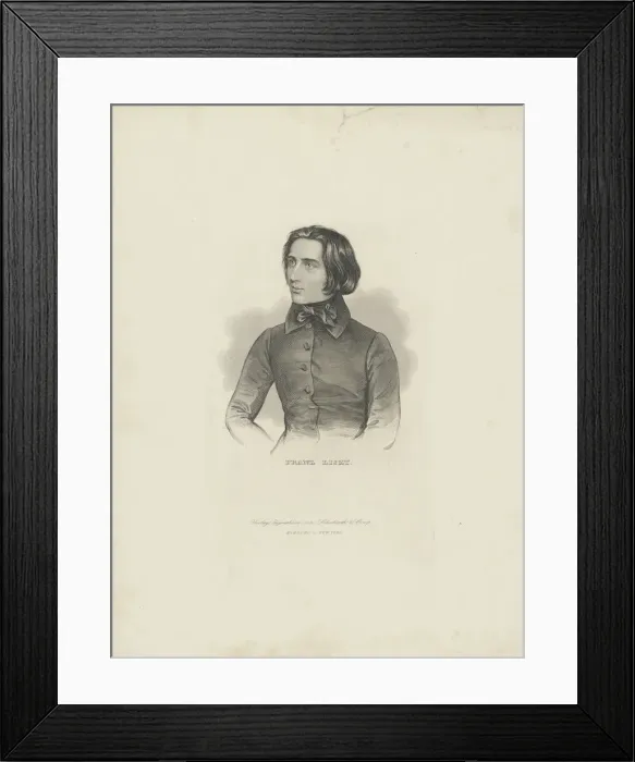 Framed Print : Portrait of the Composer Franz Liszt (1811-1886), 1840-1850. Creator: Anonymous Framed Print : Portrait of the Composer Franz Liszt (1811-1886), 1840-1850. Creator: Anonymous