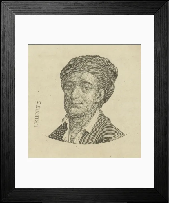 Framed Print : Gottfried Wilhelm Leibniz (1646-1716), c. 1790. Creator: Anonymous Framed Print : Gottfried Wilhelm Leibniz (1646-1716), c. 1790. Creator: Anonymous