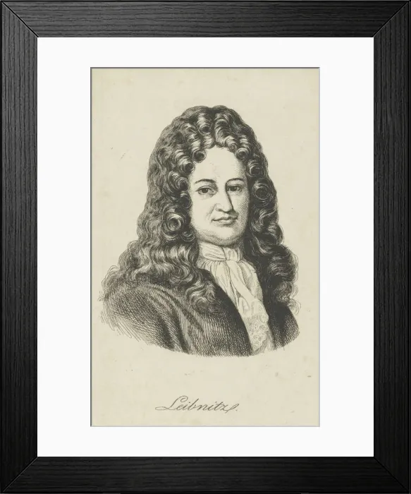 Framed Print : Gottfried Wilhelm Leibniz (1646-1716), c. 1800. Creator: Anonymous Framed Print : Gottfried Wilhelm Leibniz (1646-1716), c. 1800. Creator: Anonymous