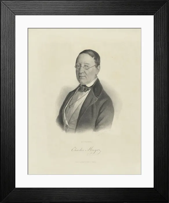 Framed Print : Portrait of the pianist and composer Charles Mayer (1799-1862), ca 1854. Creator Framed Print : Portrait of the pianist and composer Charles Mayer (1799-1862), ca 1854. Creator