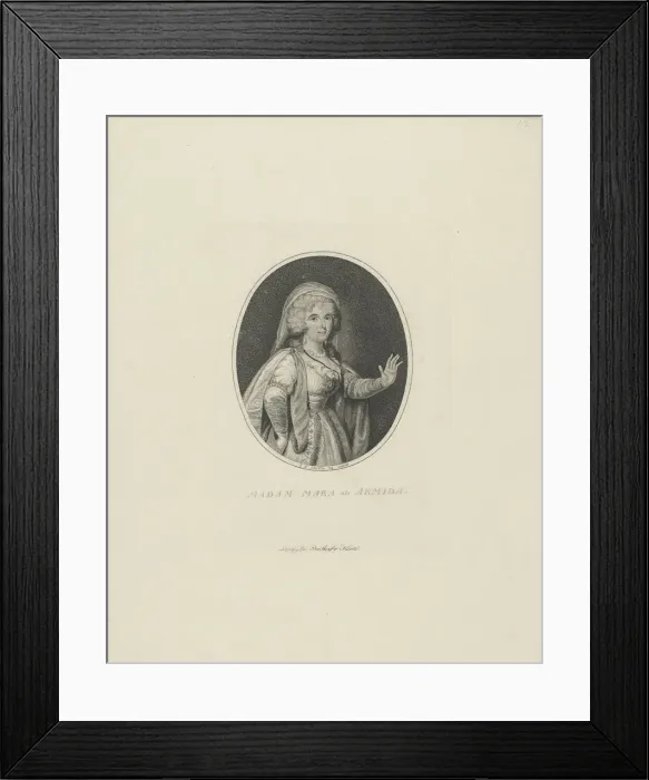 Framed Print : Gertrud Elisabeth Mara, nee Schmeling (1749-1833) as Armida, 1801. Creator: Schroter Framed Print : Gertrud Elisabeth Mara, nee Schmeling (1749-1833) as Armida, 1801. Creator: Schroter