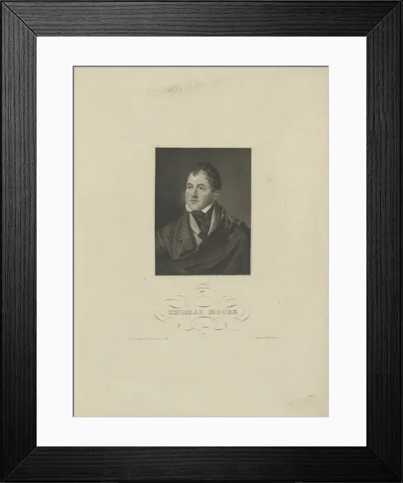 Framed Print : Portrait of the poet Thomas Moore (1779-1852), 1830s. Creator: Anonymous Framed Print : Portrait of the poet Thomas Moore (1779-1852), 1830s. Creator: Anonymous