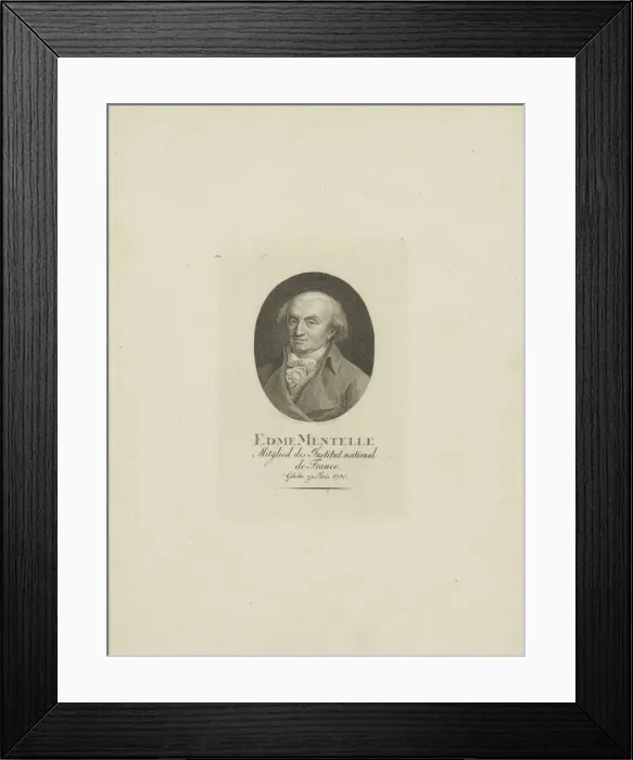 Framed Print : Portrait of Edme Mentelle (1730-1816), c. 1800. Creator: Westermayr, Conrad (1765-1834) Framed Print : Portrait of Edme Mentelle (1730-1816), c. 1800. Creator: Westermayr, Conrad (1765-1834)