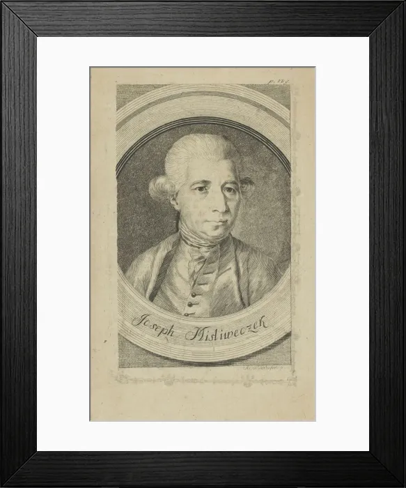 Framed Print : Portrait of the composer Josef Myslivecek (1737-1781), c. 1780. Creator: Niederhofer Framed Print : Portrait of the composer Josef Myslivecek (1737-1781), c. 1780. Creator: Niederhofer