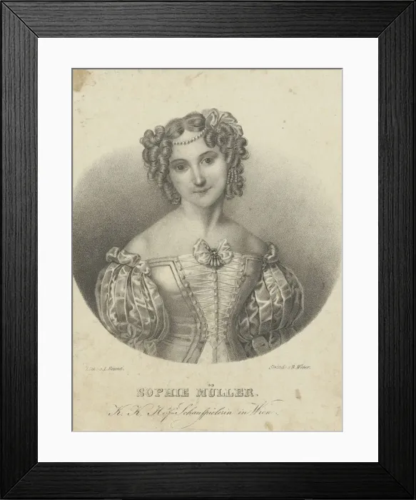 Framed Print : Portrait of the actress Sophie Müller (1803-1830), 1825-1829 Framed Print : Portrait of the actress Sophie Müller (1803-1830), 1825-1829