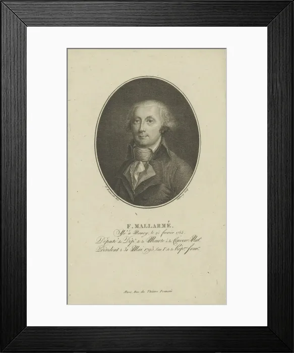 Framed Print : Francois-Rene-Augustin Mallarme (1755-1831), c. 1800. Creator: Bonneville Framed Print : Francois-Rene-Augustin Mallarme (1755-1831), c. 1800. Creator: Bonneville