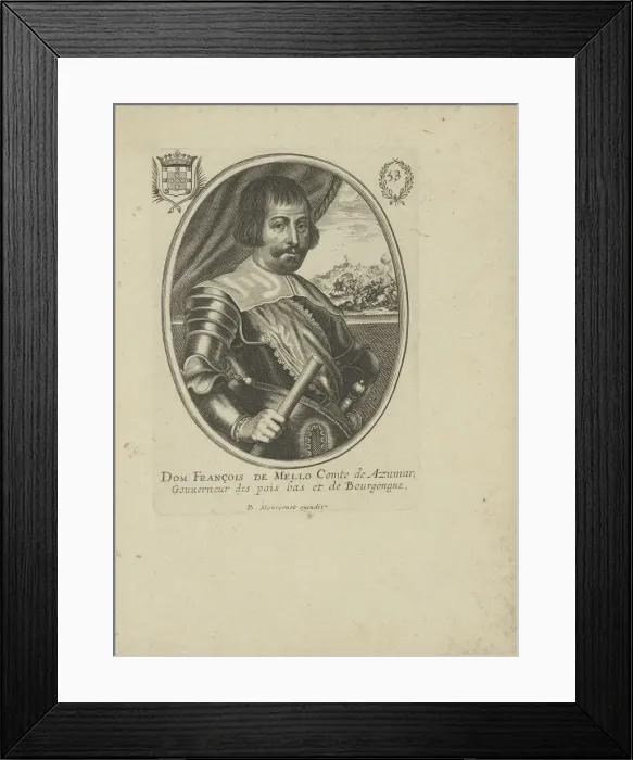 Framed Print : Francisco Manuel de Mello (1608-1666), um 1640-1650. Creator: Moncornet, Balthazar (1600-1668) Framed Print : Francisco Manuel de Mello (1608-1666), um 1640-1650. Creator: Moncornet, Balthazar (1600-1668)