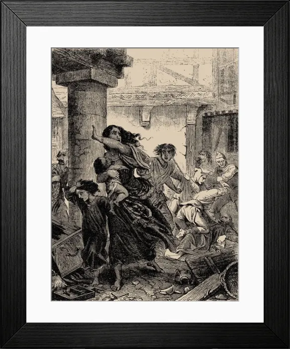 Framed Print : Rhineland Massacre of the Jews in 1096, 1866. Creator: Anonymous Framed Print : Rhineland Massacre of the Jews in 1096, 1866. Creator: Anonymous