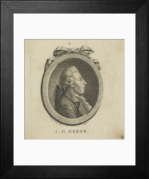 Framed Print : Portrait of the composer Christian Gottlob Neefe (1748-1798), c. 1780. Creator: Liebe Framed Print : Portrait of the composer Christian Gottlob Neefe (1748-1798), c. 1780. Creator: Liebe