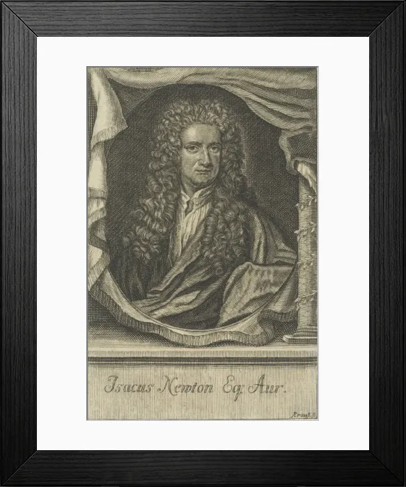 Framed Print : Portrait of Sir Isaac Newton (1642-1727), 1715. Creator: Krauss, Johann Ulrich (1655-1719) Framed Print : Portrait of Sir Isaac Newton (1642-1727), 1715. Creator: Krauss, Johann Ulrich (1655-1719)