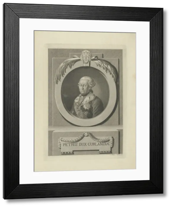 Framed Print : Peter von Biron (1724-1800), Duke of Courland and Semigallia, 1781. Creator: Kuetner Framed Print : Peter von Biron (1724-1800), Duke of Courland and Semigallia, 1781. Creator: Kuetner