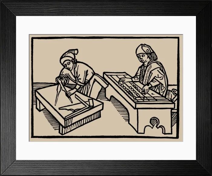 Framed Print : Arithmetic and Geometry. From Speculum Vitae Humanae by Rodericus Zamorensis, 1479 Framed Print : Arithmetic and Geometry. From Speculum Vitae Humanae by Rodericus Zamorensis, 1479