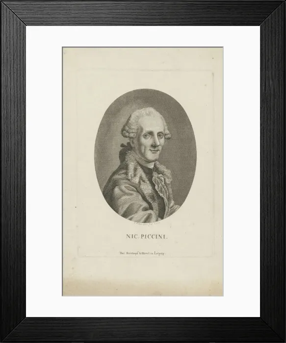 Framed Print : Portrait of the composer Niccolo Piccinni (1728-1800), c. 1790. Creator: Schroter Framed Print : Portrait of the composer Niccolo Piccinni (1728-1800), c. 1790. Creator: Schroter