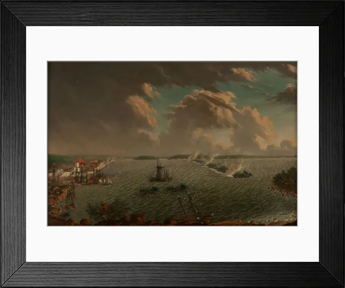 Framed Print : The Battle of Fredrikshamn on May 1790, 1791. Creator: Schoultz, Johan Tietrich (1754-1807) Framed Print : The Battle of Fredrikshamn on May 1790, 1791. Creator: Schoultz, Johan Tietrich (1754-1807)