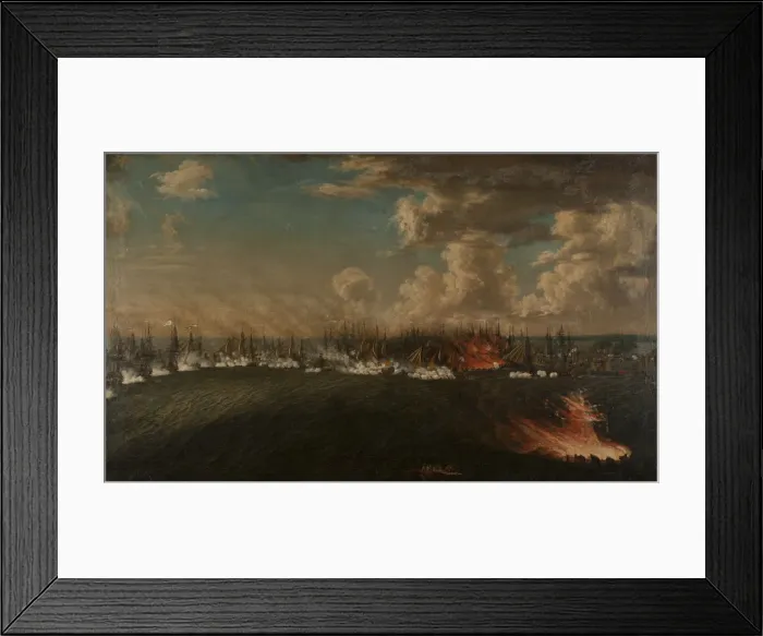 Framed Print : The Battle of Vyborg Bay on July 3, 1790, 1791. Creator: Schoultz, Johan Tietrich (1754-1807) Framed Print : The Battle of Vyborg Bay on July 3, 1790, 1791. Creator: Schoultz, Johan Tietrich (1754-1807)