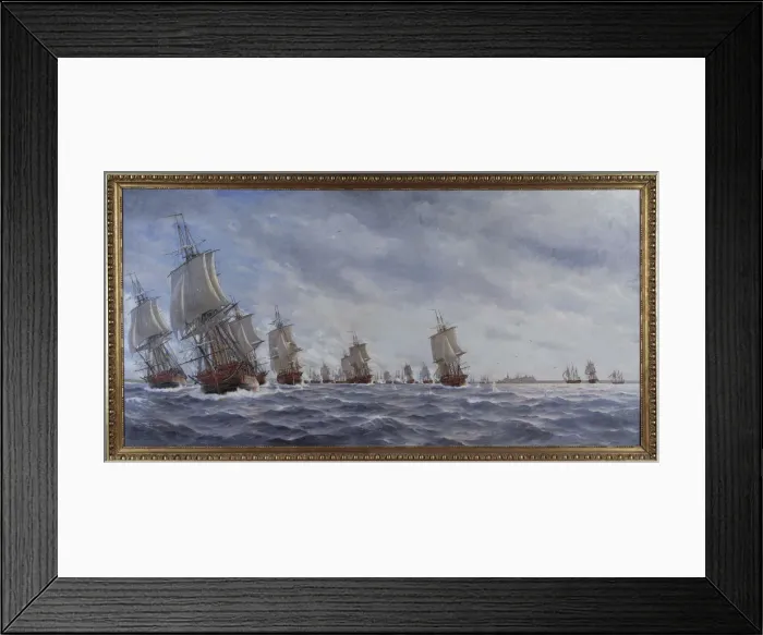 Framed Print : The naval Battle of Reval on 13 May 1790. Creator: Hagg, Jacob (1839-1931) Framed Print : The naval Battle of Reval on 13 May 1790. Creator: Hagg, Jacob (1839-1931)
