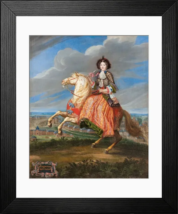 Framed Print : Equestrian portrait of Francoise Madeleine Claude de Saint-Geran, 1675-1680 Framed Print : Equestrian portrait of Francoise Madeleine Claude de Saint-Geran, 1675-1680