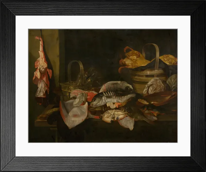 Framed Print : Still life with Fishes, 1660. Creator: Beijeren, Abraham Hendricksz, van (1620 / 21-1690) Framed Print : Still life with Fishes, 1660. Creator: Beijeren, Abraham Hendricksz, van (1620 / 21-1690)