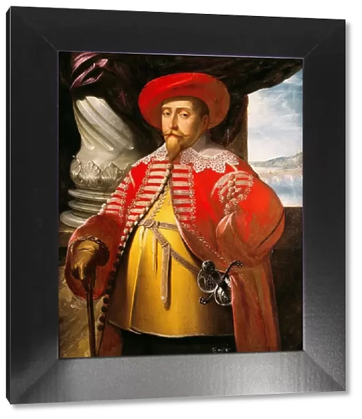 Portrait of the King Gustav II Adolf of Sweden (1594-1632), 1631-1632. Creator: Merian