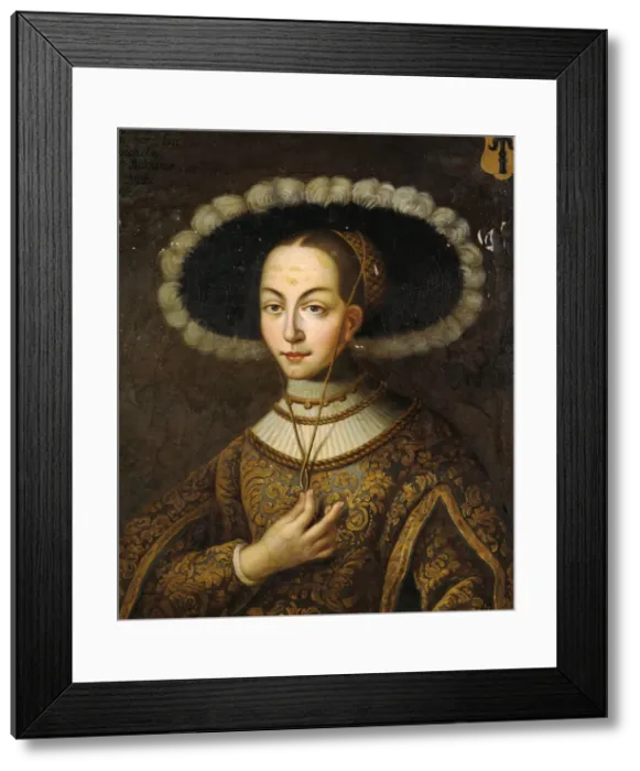 Framed Print : Portrait of Margareta Eriksdotter Vasa (1497-1536), sister of king Gustav I of Sweden