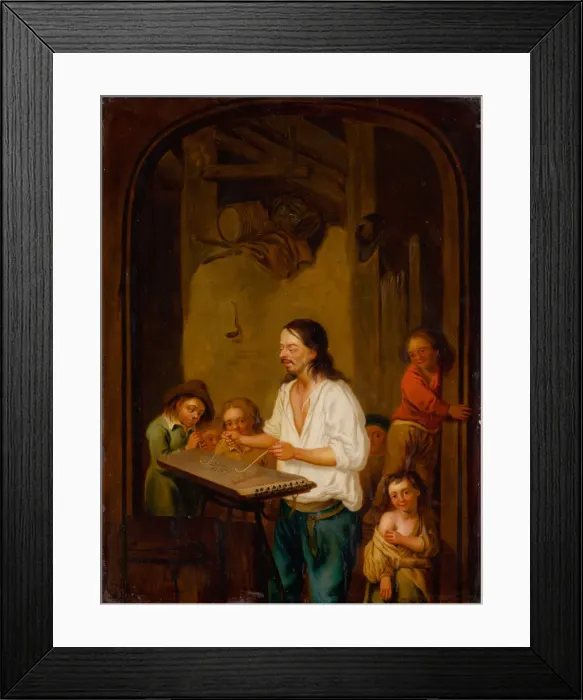 Framed Print : The Cimbalom Player, 1675. Creator: Ostade, Adriaen Jansz, van (1610-1685) Framed Print : The Cimbalom Player, 1675. Creator: Ostade, Adriaen Jansz, van (1610-1685)