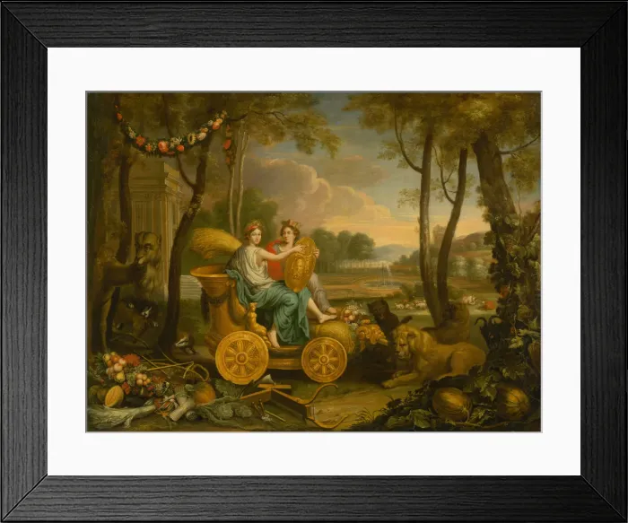 Framed Print : Allegory of the Four Elements: The Earth. Design for a tapestry for King Louis XIV, c Framed Print : Allegory of the Four Elements: The Earth. Design for a tapestry for King Louis XIV, c