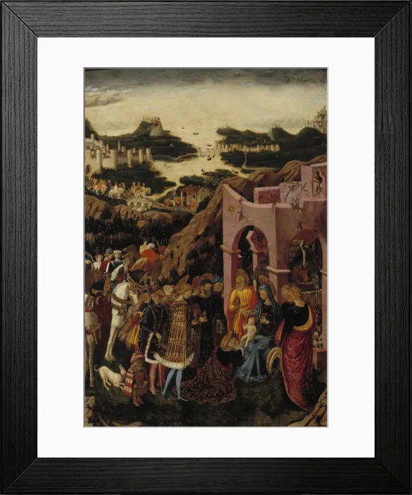 Framed Print : The Adoration of the Magi, ca 1442-1445. Creator: Boccati, Giovanni (ca 1420-1487) Framed Print : The Adoration of the Magi, ca 1442-1445. Creator: Boccati, Giovanni (ca 1420-1487)