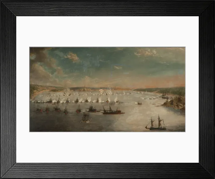 Framed Print : The Battle of Fredrikshamn on May 1790, 1791. Creator: Schoultz, Johan Tietrich (1754-1807) Framed Print : The Battle of Fredrikshamn on May 1790, 1791. Creator: Schoultz, Johan Tietrich (1754-1807)