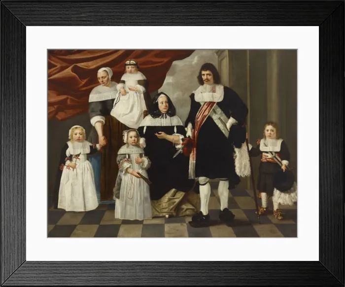 Framed Print : Portrait of a Family. Creator: Helt Stockade, Nicolaes de (1614-1669)