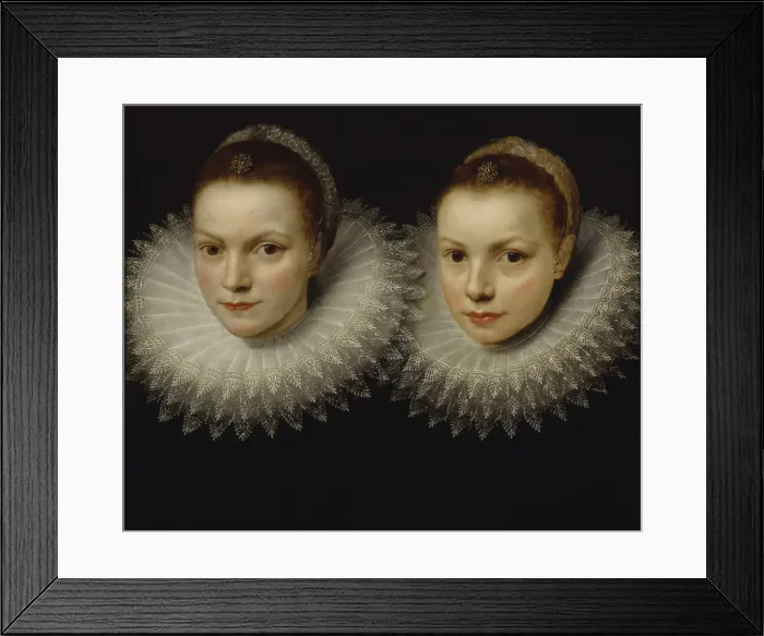 Framed Print : Two sisters, 1610-1615. Creator: Anonymous Framed Print : Two sisters, 1610-1615. Creator: Anonymous