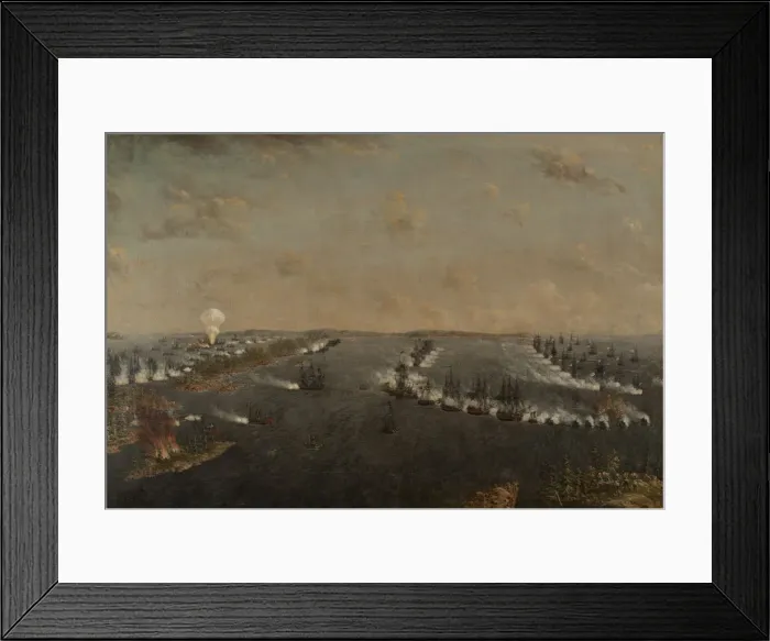 Framed Print : First Russo-Swedish Battle of Rochensalm on August 24, 1789, c. 1790. Creator: Schoultz Framed Print : First Russo-Swedish Battle of Rochensalm on August 24, 1789, c. 1790. Creator: Schoultz