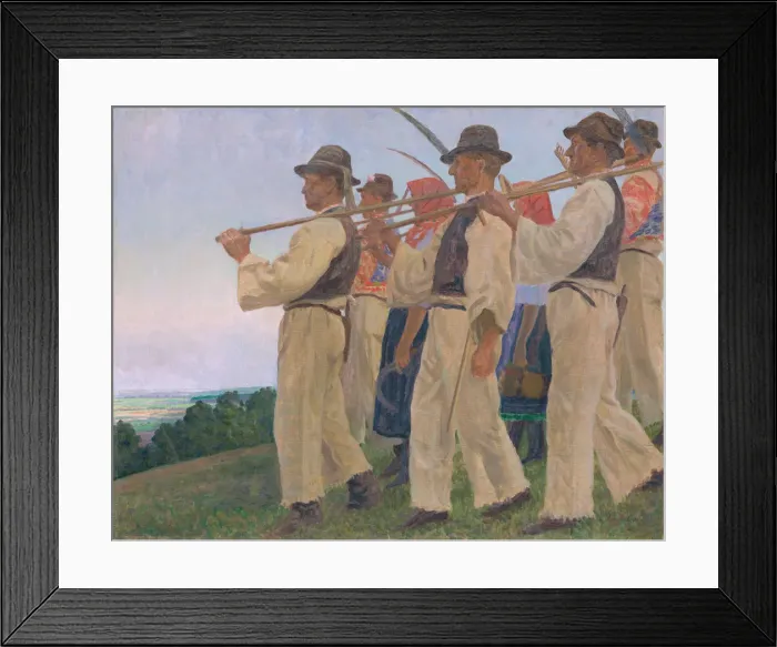 Framed Print : The Reapers, c. 1910. Creator: Zabota, Ivan (1877-1939) Framed Print : The Reapers, c. 1910. Creator: Zabota, Ivan (1877-1939)