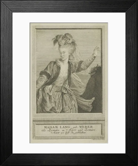 Framed Print : Aloisia Lange, nee Weber (1760-1839) as Zemire, 1784. Creator: Nilson, Johann Esaias Framed Print : Aloisia Lange, nee Weber (1760-1839) as Zemire, 1784. Creator: Nilson, Johann Esaias