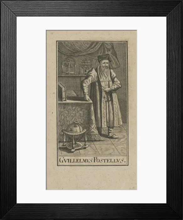 Framed Print : Portrait of Guillaume Postel (1510-1581), before 1740. Creator: Anonymous Framed Print : Portrait of Guillaume Postel (1510-1581), before 1740. Creator: Anonymous