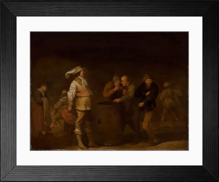 Framed Print : The Yielding of War Booty, c. 1635. Creator: Quast, Pieter (1605-1647) Framed Print : The Yielding of War Booty, c. 1635. Creator: Quast, Pieter (1605-1647)