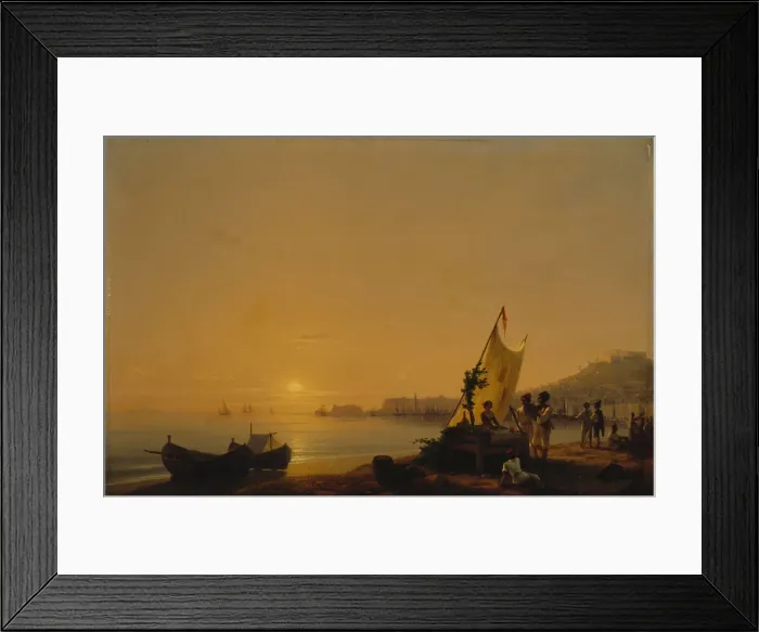 Framed Print : The Bay of Naples, 1844. Creator: Aivazovsky, Ivan Konstantinovich (1817-1900) Framed Print : The Bay of Naples, 1844. Creator: Aivazovsky, Ivan Konstantinovich (1817-1900)