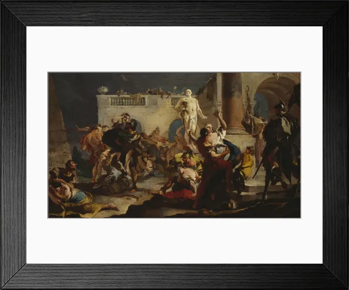Framed Print : The Rape of the Sabine women, 1718-1719. Creator: Tiepolo, Giambattista (1696-1770) Framed Print : The Rape of the Sabine women, 1718-1719. Creator: Tiepolo, Giambattista (1696-1770)